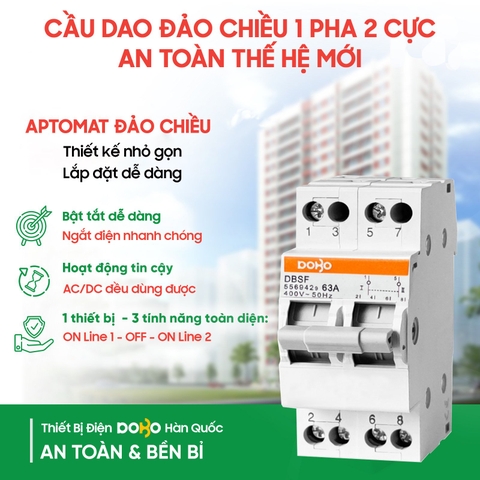CẦU DAO ĐẢO CHIỀU 63A MÃ DBSF-63A
