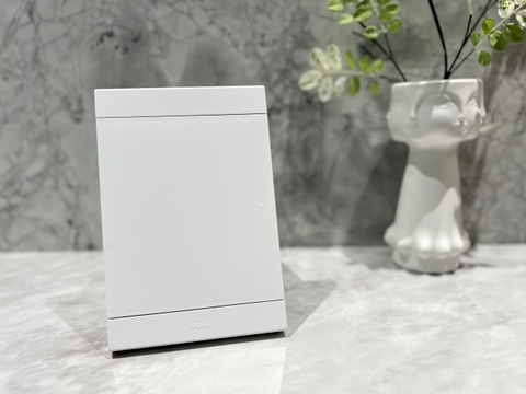 Tủ điện nhựa âm tường mặt phẳng 4 module VF-DP04P