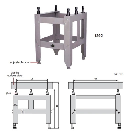 Chân bàn map INSIZE 6902-161A. Nhập Khẩu Chính Hãng