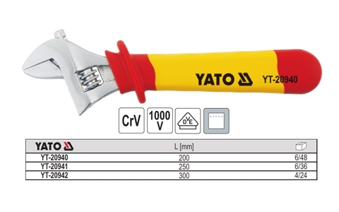 Mỏ lết cách điện YATO YT-20942 (12inch)