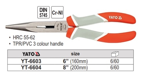 Kìm mũi nhọn Yato YT-6604 (8