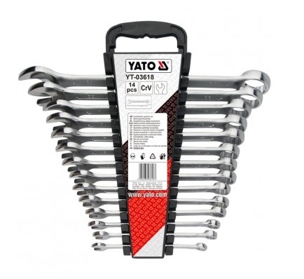 Bộ cờ lê vòng miệng 14 chi tiết YATO YT-03618