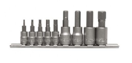 9 PCS Bộ tuýp mũi Lục giác 1/4\'\'-3/8