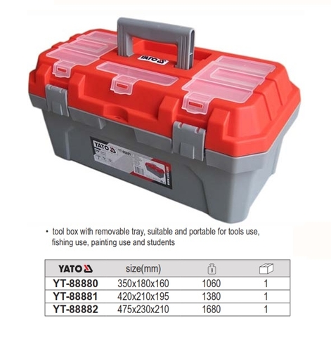 Hộp đựng đồ nghề bằng nhựa cao cấp Yato YT-88880(size S )