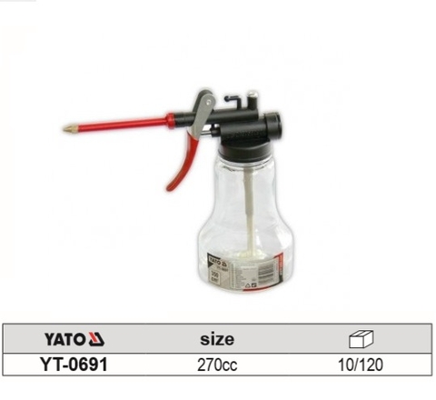 Bình châm nhớt bằng nhựa cao cấp Yato 270ml YT-0691