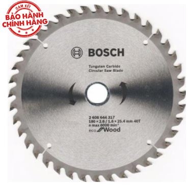 Lưỡi cưa gỗ 40 răng Bosch 2608644317(180x25x4mm)