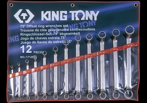 Bộ hai đầu miệng 12 cái hệ mét Kingtony 1712MR (6-32mm)