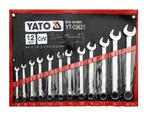 12 cái Bộ cờ lê vòng miệng hệ mét 8-19mm YATO YT-03621 (8-19mm)