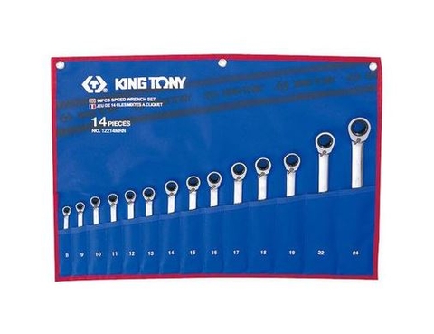 Bộ cờ lê vòng miệng tự động 8-24mm Kingtony 12214MRN