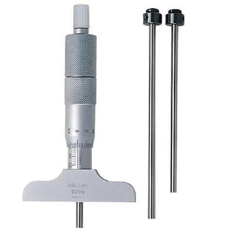 Panme cơ khí đo sâu vạch hiển thị MITUTOYO 128-102 (0-25mm/ 0.01mm)