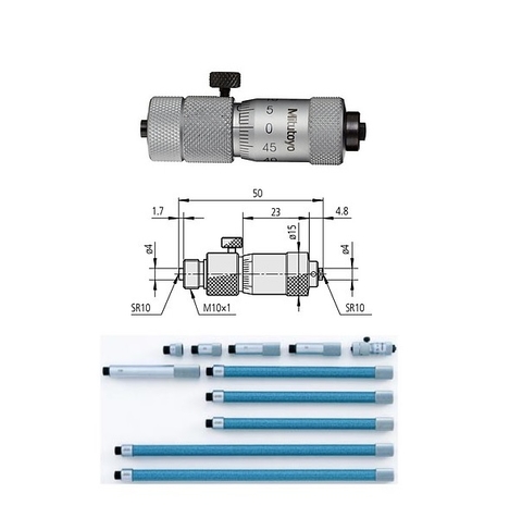 Panme đo trong dạng ống nối 50-150mm/0.01mm MITUTOYO 137-201