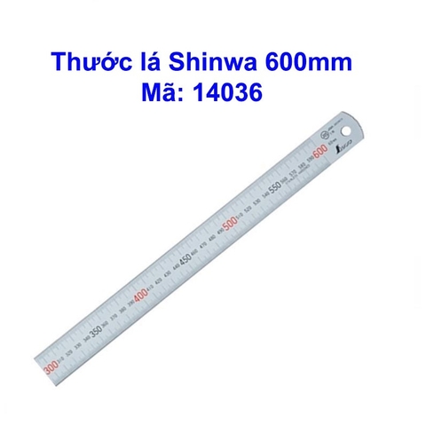 Thước lá inox 60cm Shinwa 14036