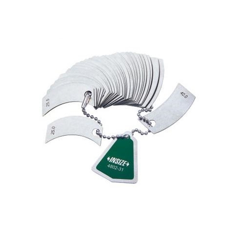 Dưỡng đo bán kính INSIZE 4802-31 (25-40mm, 31 lá)