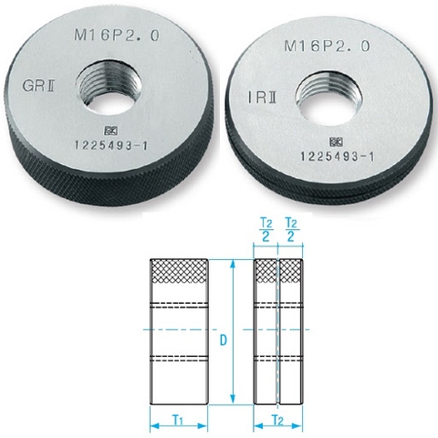 Dưỡng đo ren ngoài M12 × P1.75 Niigata Seiki GRIR2-12175