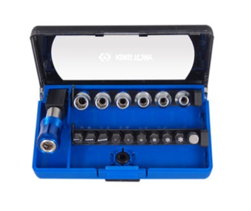 BỘ ĐẦU TUÝP VÀ BỘ ĐẦU VÍT 17 CÁI HỆ MÉT KINGTONY 2517MR