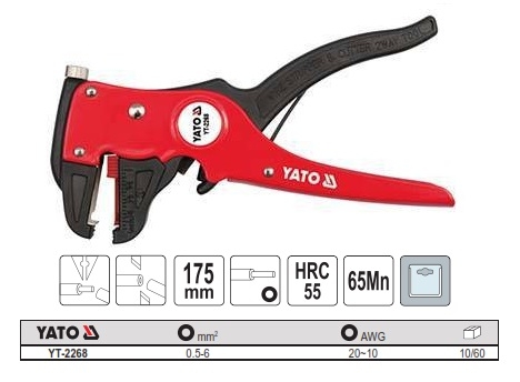 Kìm Tuốt Dây Tự Động Đa Năng Yato YT-2268(0.5-6mm)