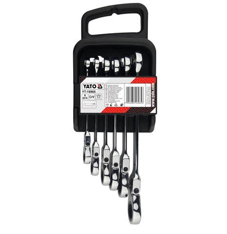 Bộ cờ lê đảo chiều lắc léo 6 chi tiết YATO YT-16965 (8-17mm)