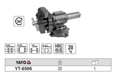 Ê tô bàn nguội có hàm kẹp ống Yato 5