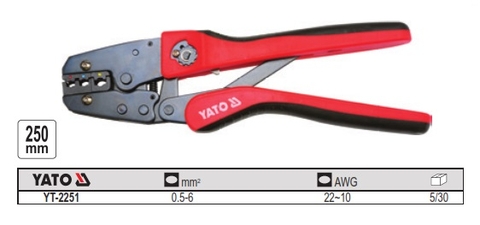 Kìm bấm cốt mạng Yato YT-2251