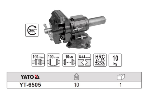 Ê tô bàn nguội có hàm kẹp ống Yato 4