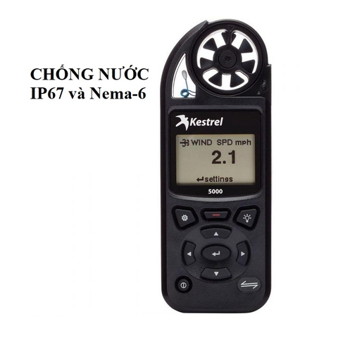 Máy đo vi khí hậu chống thấm nước IP67 Kestrel 5000 (Kết nối không dây)