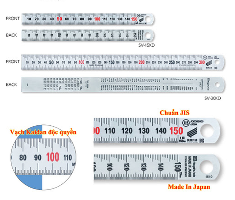 Thước lá thẳng catch-up Niigata Seiki CU-15KD (0-150mm)