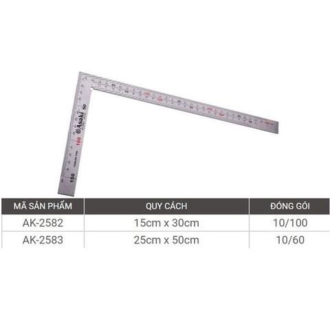 500mm Thước góc vuông cơ khí inox Asaki AK-2583