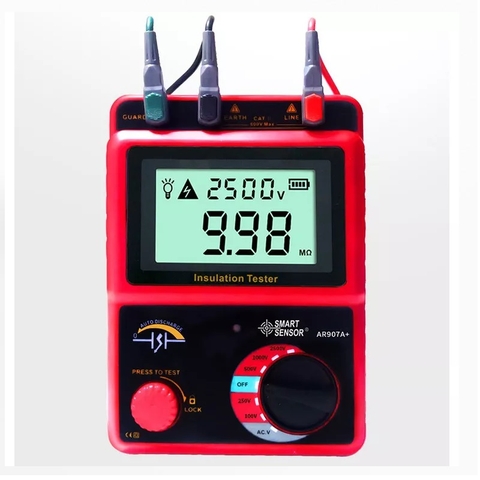 Máy đo điện trở cách điện SMARTSENSOR AR907A+ ( 2500V / 49.9GΩ )