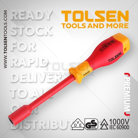 Tua vít lục giác ngoài cách điện 1000V Tolsen V31212 (12x125mm)