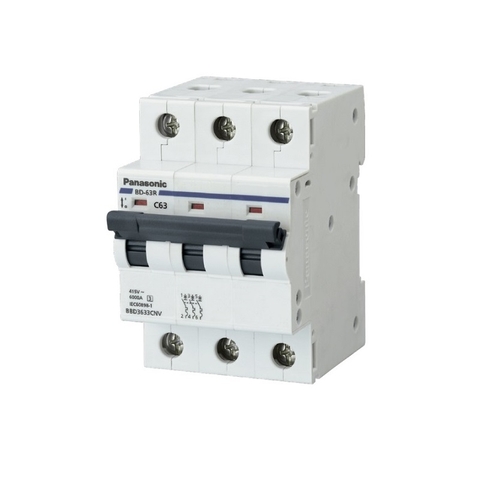 Cầu dao tự động 3 tép MCB 3P 63A Panasonic BBD3633CNV