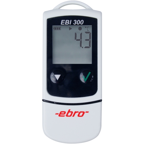THIẾT BỊ GHI NHIỆT ĐỘ HIỂN THỊ SỐ KẾT NỐI MÁY TÍNH BẰNG CỔNG USB CHUYÊN DÙNG TRONG KHO BẢO QUẢN– TỦ BẢO QUẢN MẪU – XE LẠNH VẬN CHUYỂN – NHÀ THUỐC …  EBI 300 (Order no. 1340-6330)