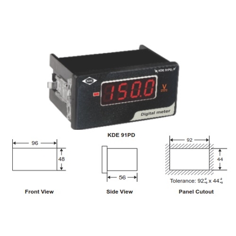 Đồng hồ đo điện áp KDE91PD (48*96/10-1000V)