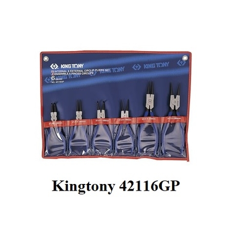 Bộ kìm mở phanh 6 cái Kingtony 42116GP