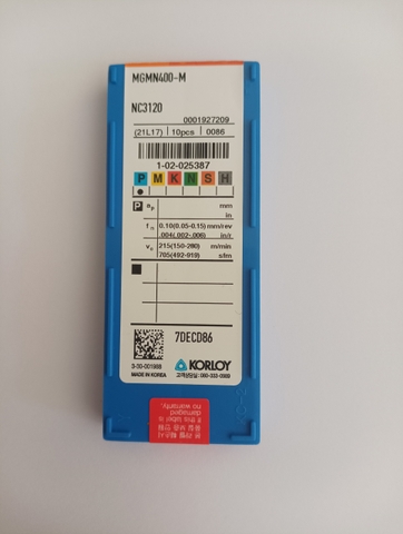 Mảnh dao tiện rãnh W4.0 MGMN 400M NC 3120
