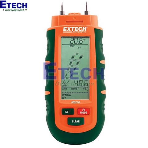 Máy đo độ ẩm gỗ và vật liệu xây dựng EXTECH MO230 (0 to 75%, 0.1 to 24%)