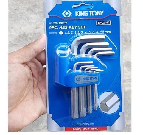 Bộ lục giác 9pcs ngắn Kingtony 20219MR (1.5~10mm)