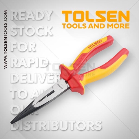 Kìm mũi nhọn cách điện 1000V Tolsen V16096 (160mm/6