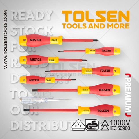 Set 8 Tua vít cách điện 1000V Tolsen V32408