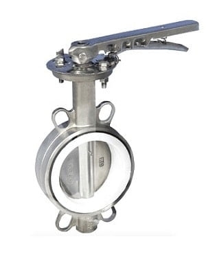 Van bướm tay gạt DN80 Inox304
