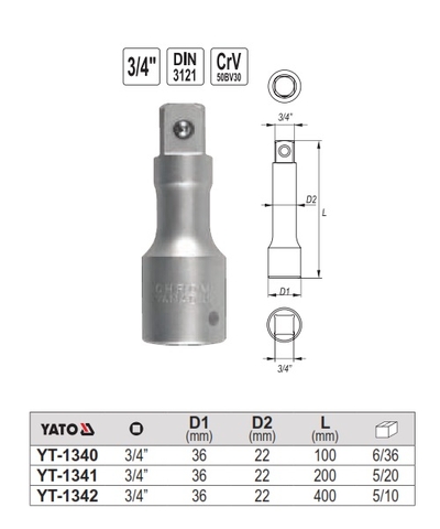 Đầu tuýp chuyển đổi 3/4