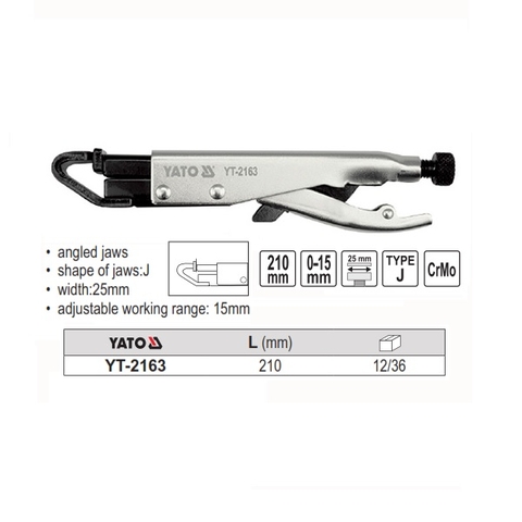 Kìm chết chữ J YATO YT-2163 (210mm)