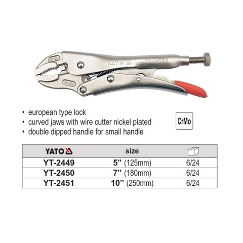 Kìm Chết Yato YT-2451 (10 inch)