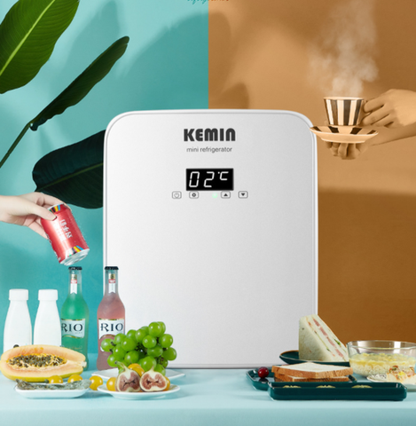 Tủ lạnh mini đựng mỹ phẩm, thuốc chính hãng Kemin 16L có màn hình Led có thể điều chỉnh nhiệt độ