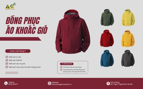 Xu hướng đồng phục áo khoác gió 2026: BST đa sắc màu từ Asian
