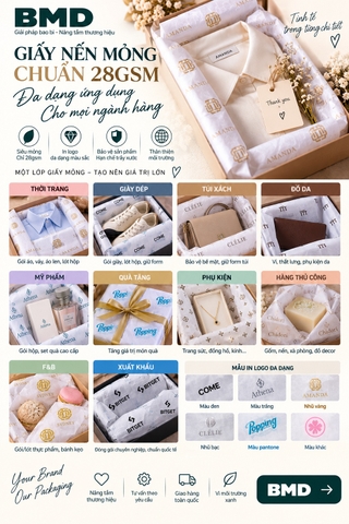 Giấy nến mỏng 28gsm là gì? Ứng dụng cho Thời Trang, F&B, Quà Tặng, Phụ Kiện, Sự Kiện như thế nào?