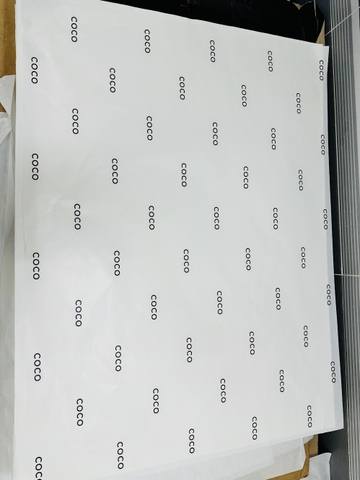 Giấy Nến siêu mỏng 28gsm in logo màu đơn Pantone gói-lót các sản phẩm Thời Trang