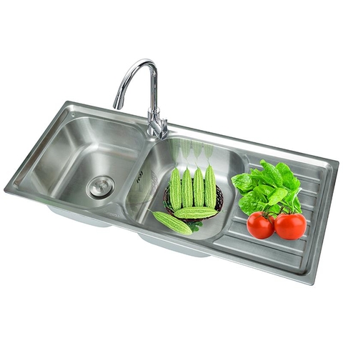 Chậu rửa Inox kháng khuẩn Kangaroo KG10545R