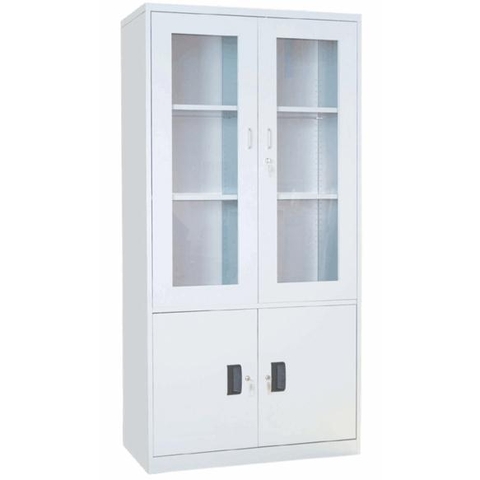 Tủ 2 cánh kính mở trên, 2 cánh thép mở dưới Kangaroo KGSTPG