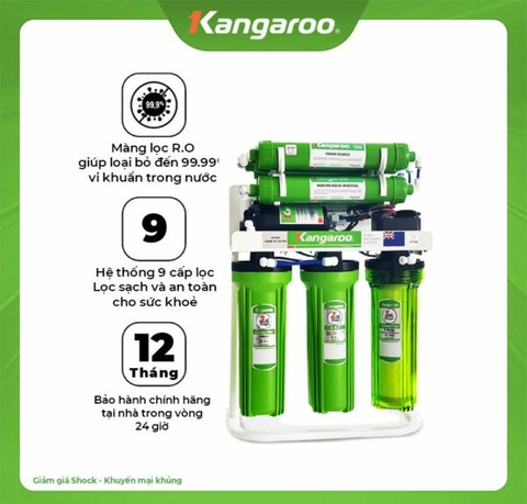 Máy lọc nước Kangaroo KGRP99 KV, 9 lõi, có chân quỳ