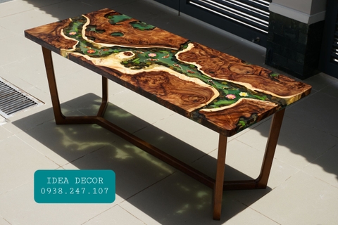 Bàn Ăn “Cửu Ngư Quần Hội” (Koi Fish Dining Table)